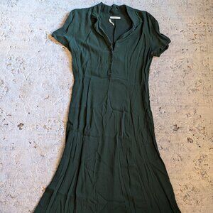 Retro Collared Midi Dress